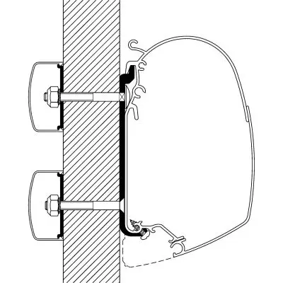 Adaptor plat 75 cm, 5 bucăți pentru TO seriile 5 și 8
