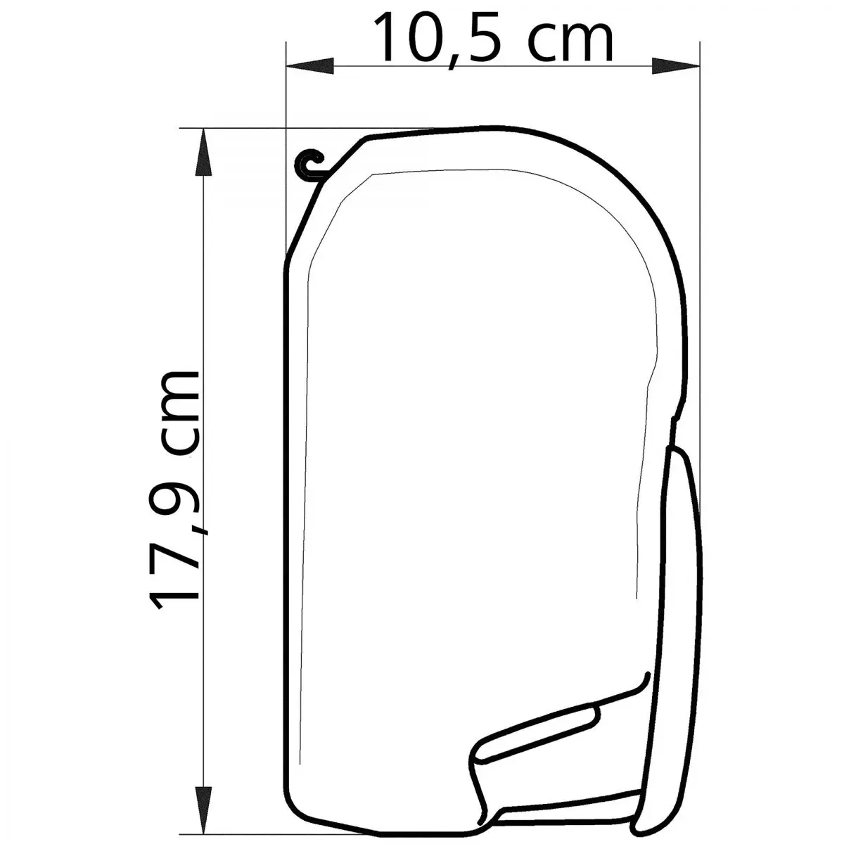 Copertina TO 8000, 5 x 2,75 m, carcasă albă, gri mistic