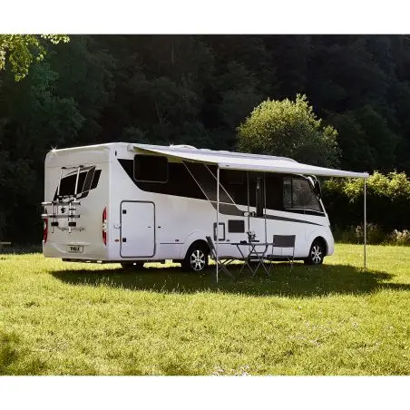 Markise TO 5200, 5 x 2,5 m, Gehuse eloxiert, Saphir-Blau