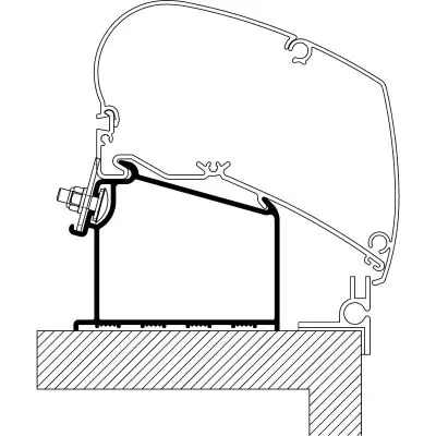 Roof Adapter fr Adria Wohnwagen ab Bj. 2015 zu TO Serie 6 und 9