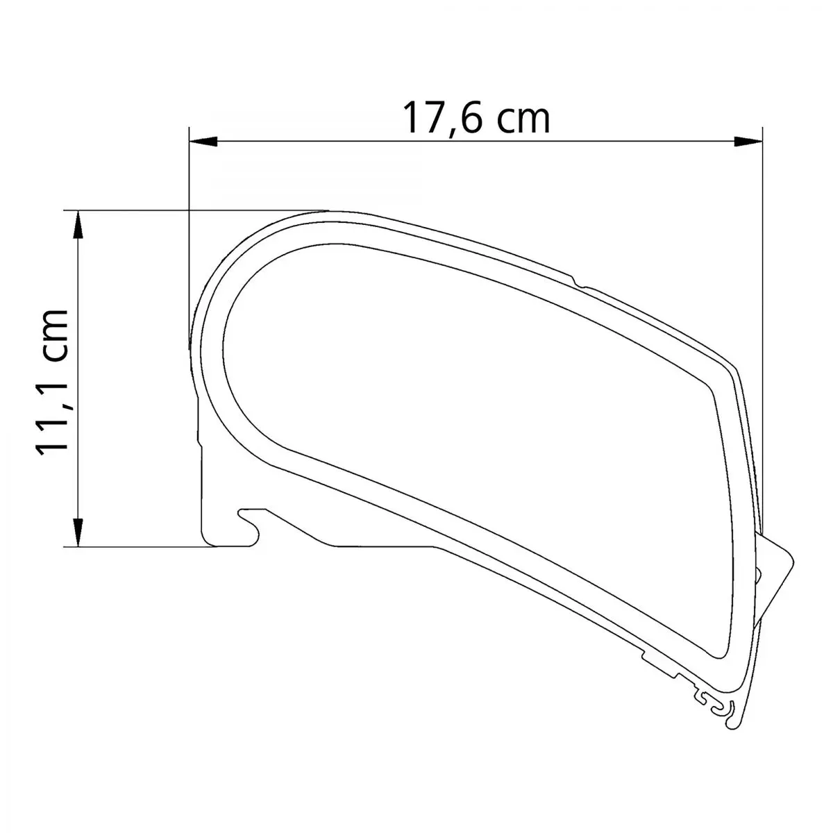 Copertina TO 9200, 5 x 3 m, carcasă alb-crem, gri mistic