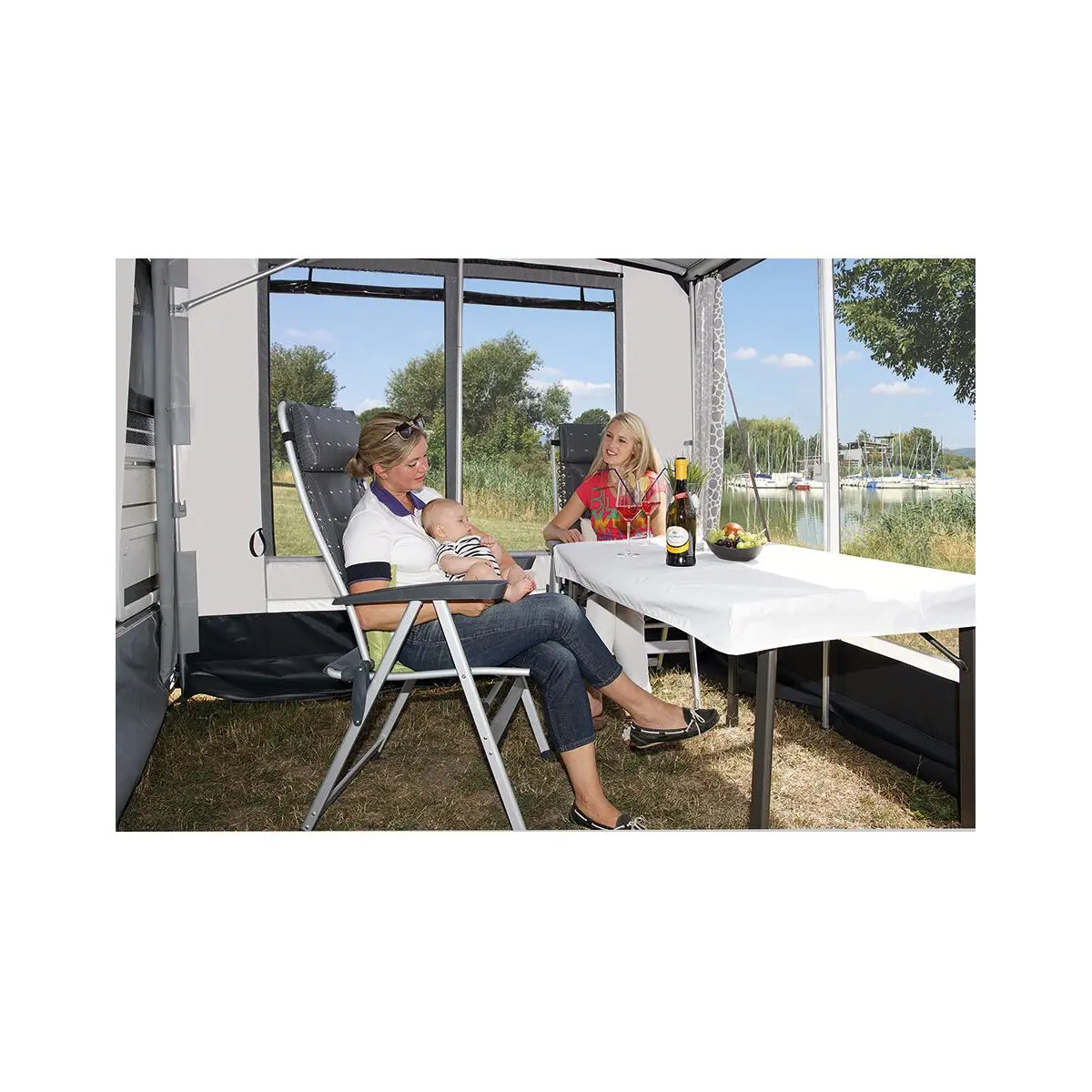 Seitenteil-Paar Classic fr WIGO-Markise Rolli Premium, Auszug 2,5 m