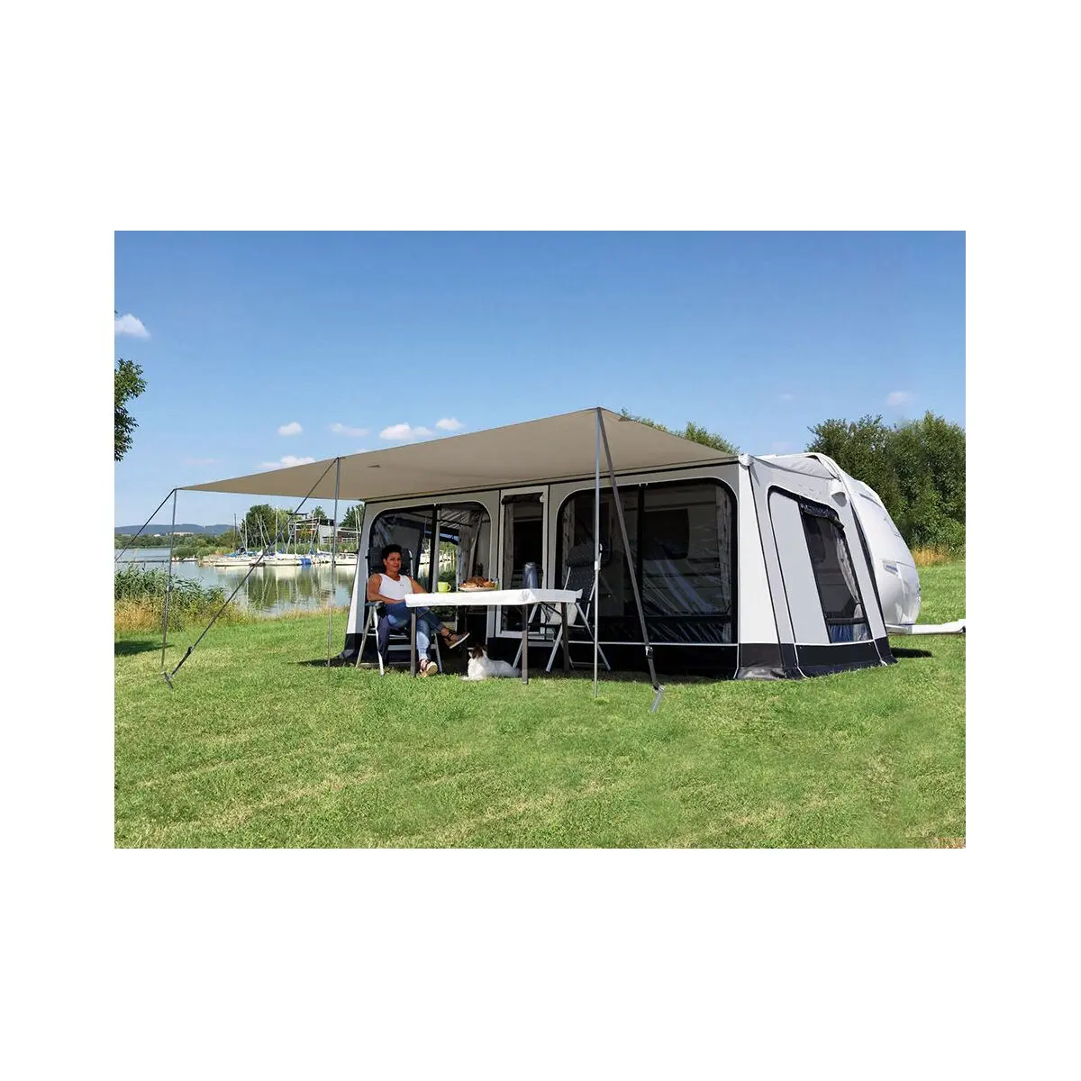 Sonnendach fr WIGO-Markisenset Rolli Plus, Lnge 4,35 m