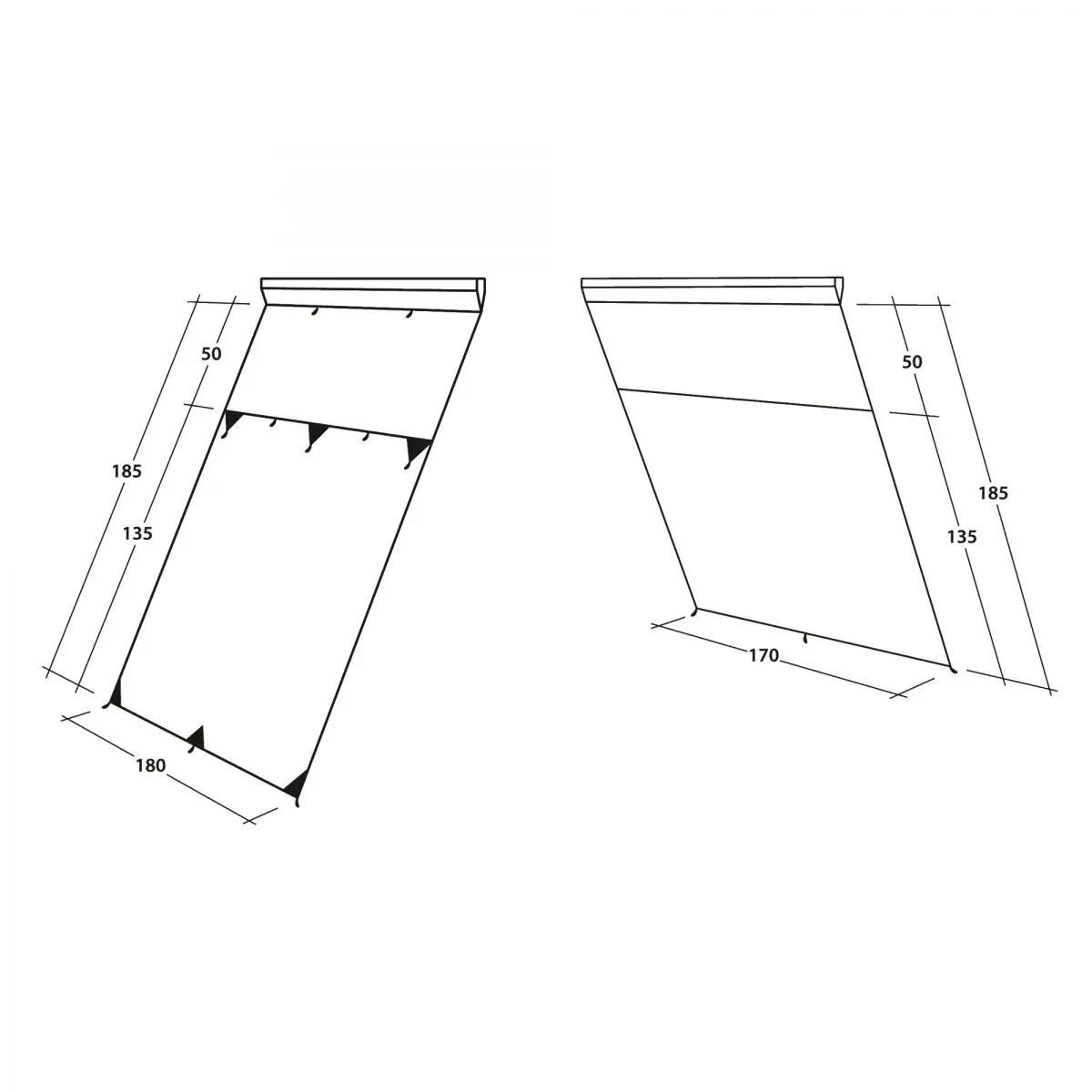 Seitenteil Fallcrest Side Panel Set - 180 x 185 cm