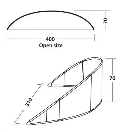 Windbreak Surf Ocean - 310 x 70 cm