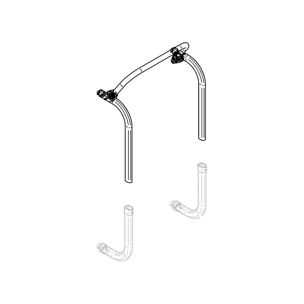 Držiak nosného rámu Thule, 27 cm vrátane horných nosných ramien Elite G2 SV / Esse4 SV