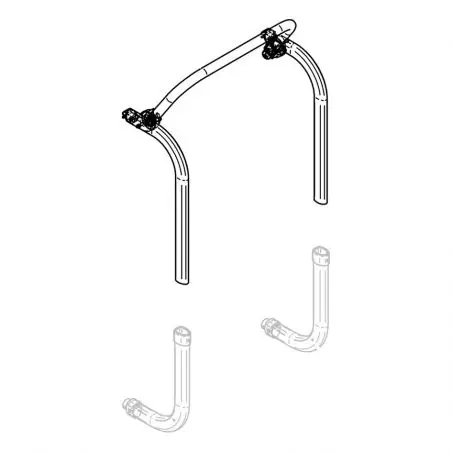 Suport cadru de suport Thule, 27 cm, inclusiv brațe de susținere superioare Elite G2 SV / Esse4 SV