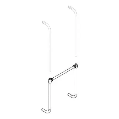 Thule Sport G2 / Cruce pentru cadru de susținere Essential pentru fixarea distanțierului și a brațului de susținere inferior, - reglare stânga și dreapta