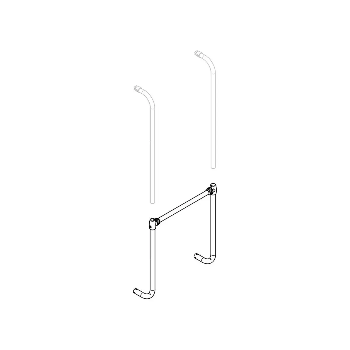 Tartókeret keresztmerevítő Thule Sport G2 / Essential a távtartó rögzítéséhez és az alsó tartókarhoz, - balra és jobbra állítható