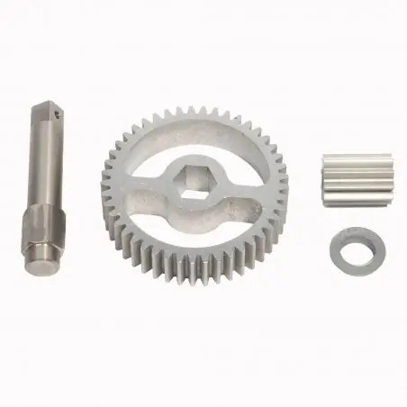 Satz Zahnrder und Achse 12 V double Alu