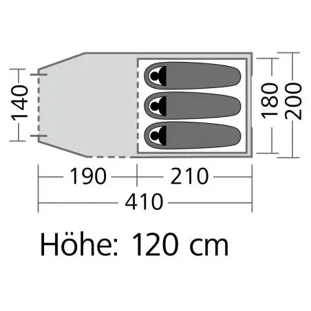 Tunelový stan Spirit 300 - 200 x 410 x 120 cm