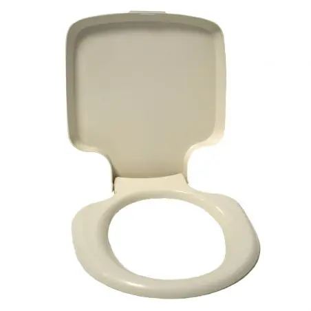 Scaun de toaleta cu capac - alb murdar pentru Porta Potti Qube