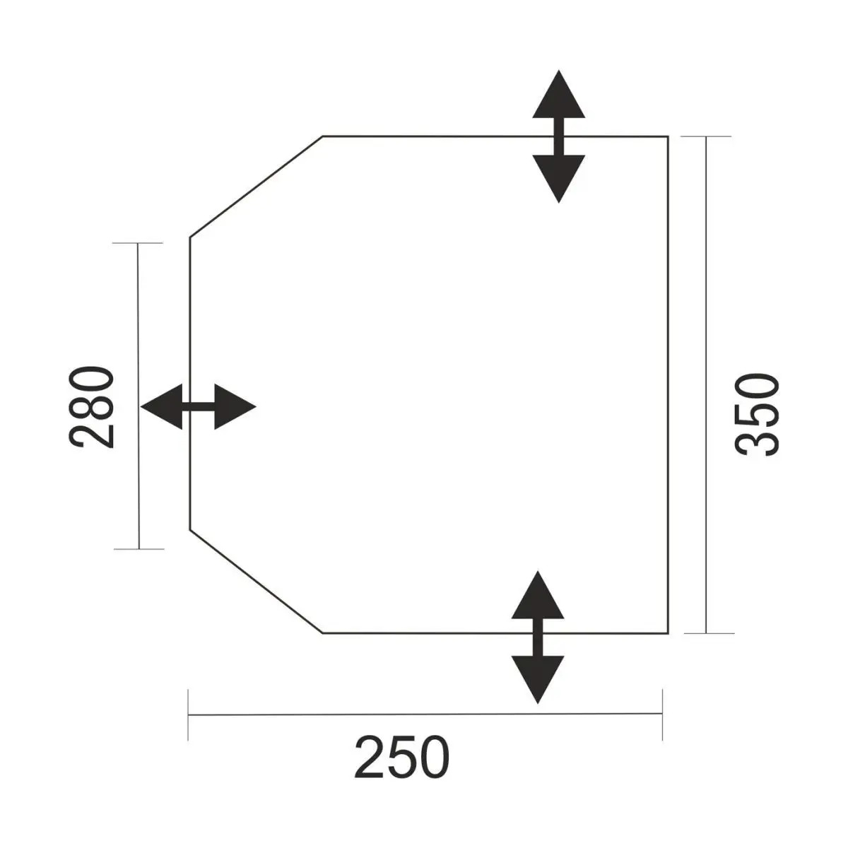 Čiastočný stan Dorado 350 - 350 x 245 x 250 cm