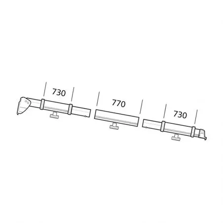 Profil de prindere complet, stânga Residence / Panorama Series 5 extensie 2,5 m