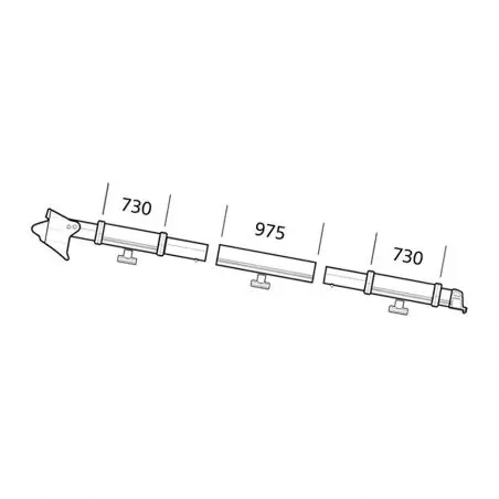 Profil de prindere complet, stânga Residence / Panorama Seria 6 extensie 2,75 m