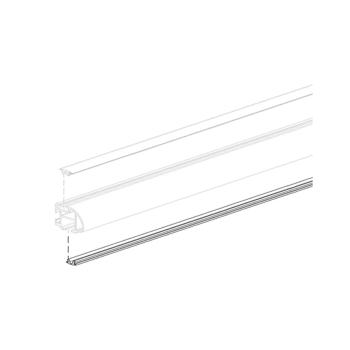 Profil cauciuc 17 mm, 2,19 m traversă Thule Ducato