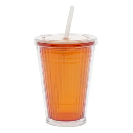 Pohár na pitie - 450 ml, oranžový