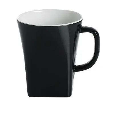 Seria veselă Quadrato Black and White - Cana cu mâner 300 ml