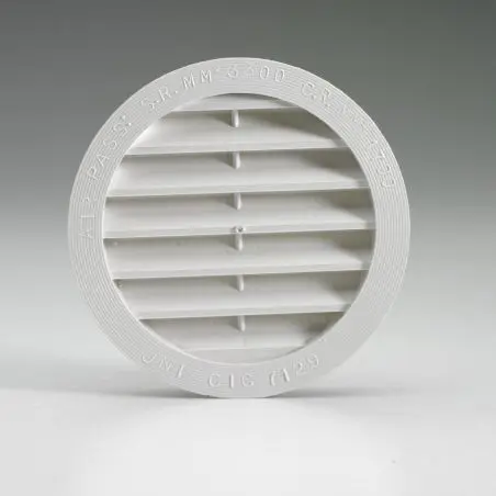 Vetracia mriežka okrúhla - 80 mm biela