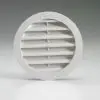 Gratar de ventilatie rotund - 80 mm alb