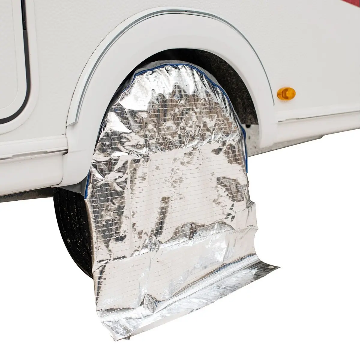 Ochranné kryty kolies s odrazom slnka pre tandemové karavany a obytné vozidlá