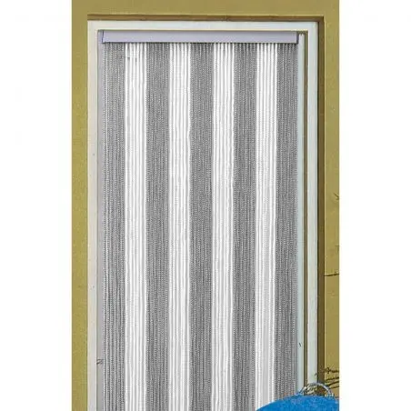 Korda ajtófüggöny - 60 x 190 cm, fehér/ezüst