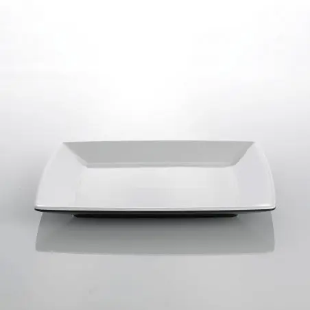 Čiernobiela séria riadu Quadrato - dezertný tanier 20 x 20 cm