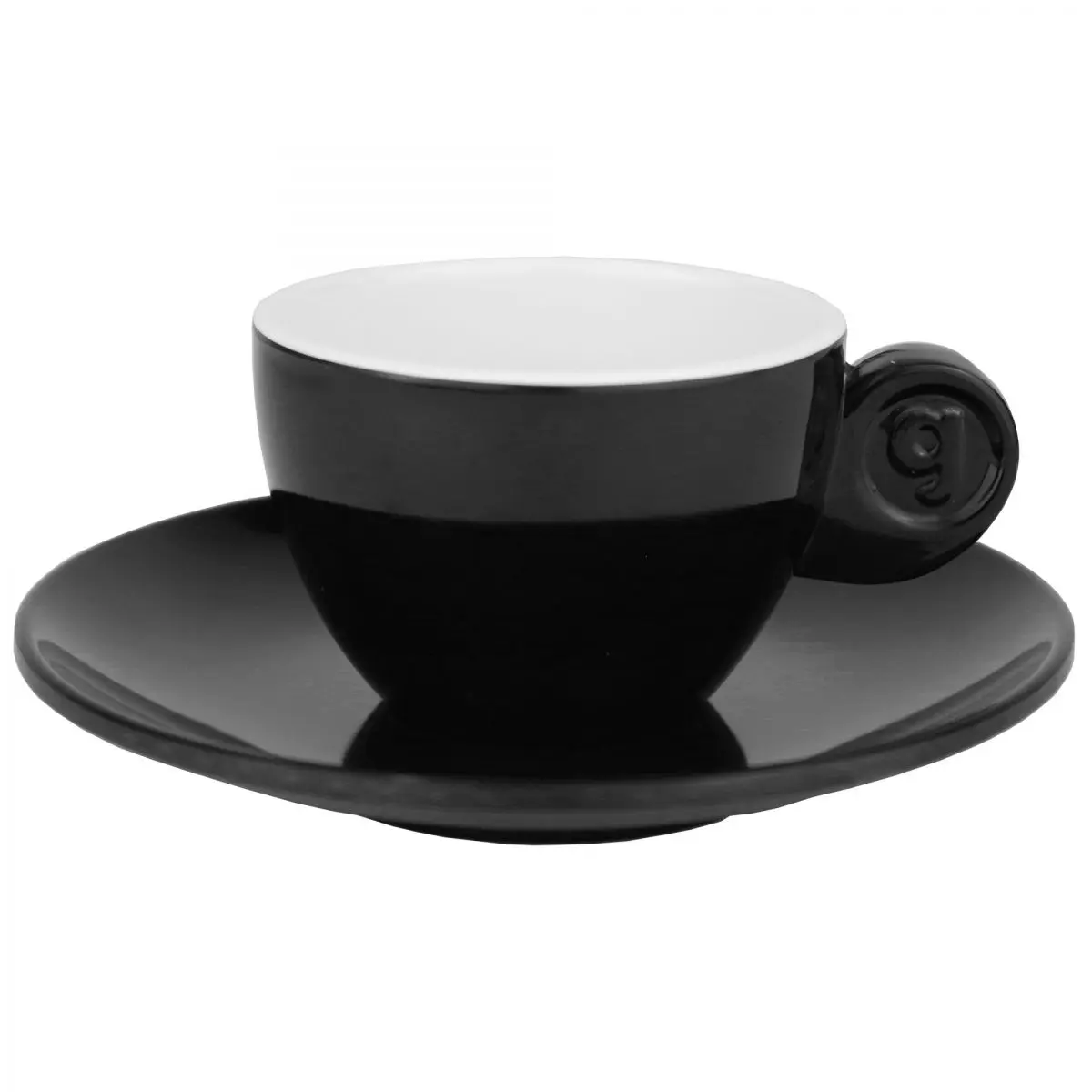 Čiernobiela séria riadu Quadrato - šálky na espresso, sada 2 ks
