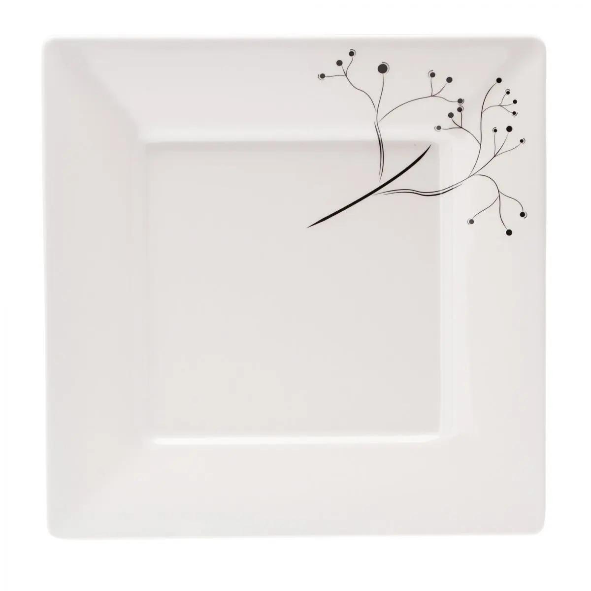 Séria riadu Quadrato Black Pearl - dezertný tanier 21 x 21 cm