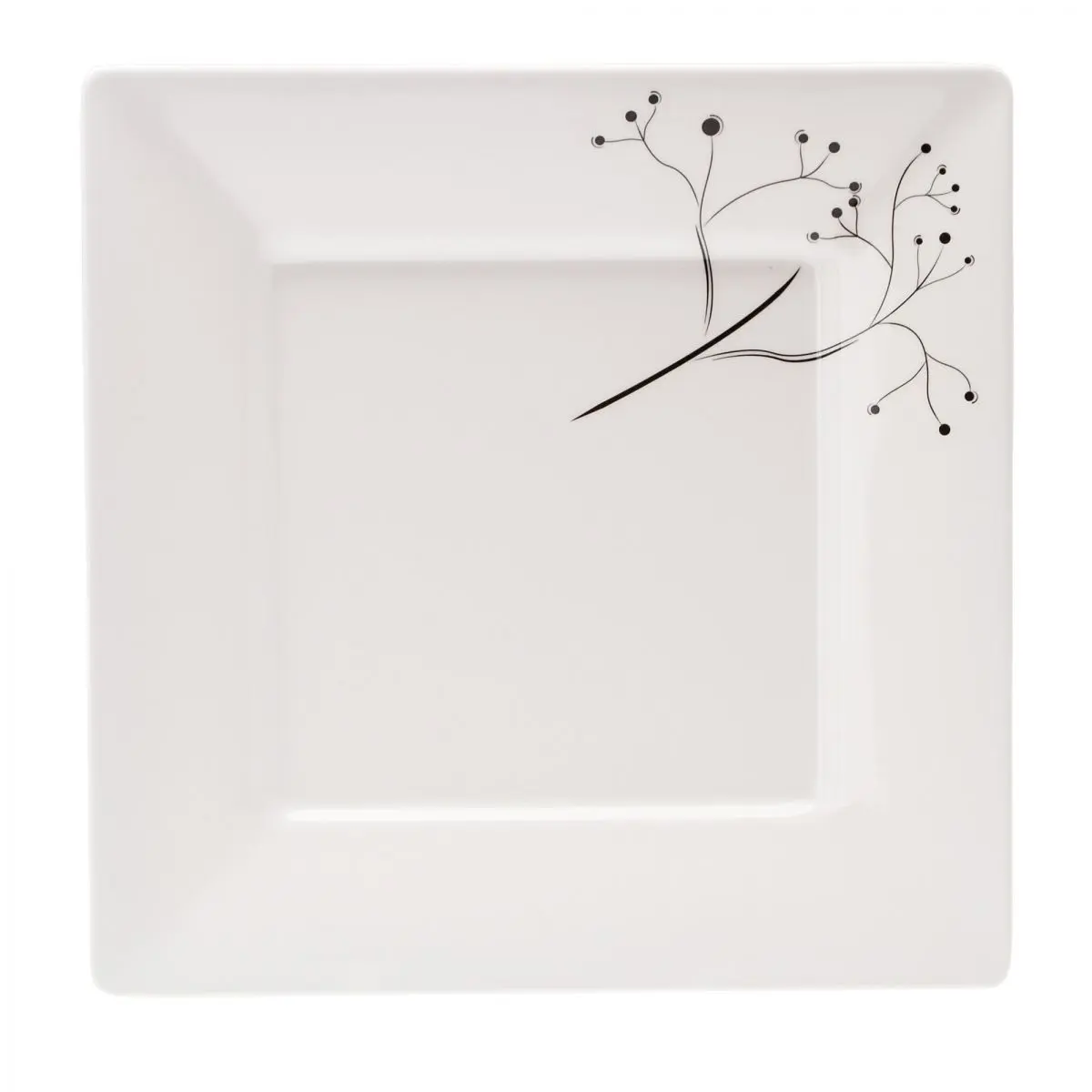 Seria tacamuri Quadrato Black Pearl - farfurie 25 x 25 cm