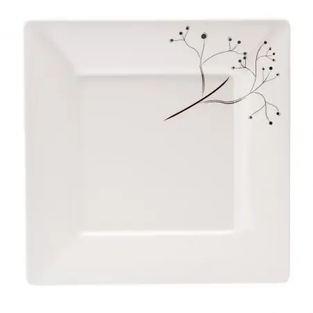 Quadrato Black Pearl edénysorozat - éttányér 25 x 25 cm