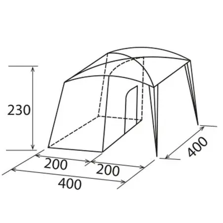 Pavilón Medúza Lodge - 400 x 230 x 400 cm