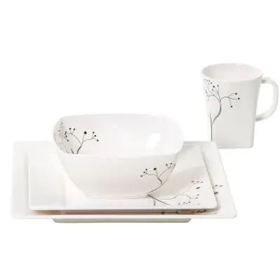 Seria de vesela Quadrato Black Pearl - set de vesela din 16 piese