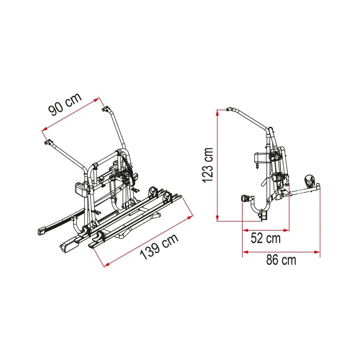 Suport pentru biciclete Carry-Bike V-Class Lift E-Bike