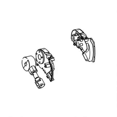 Endplatten wei inkl. Kurbelwerk TO 6300, Satz links und rechts