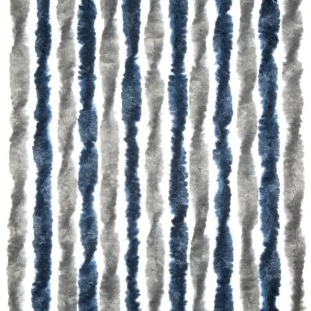 Ženilkový fleecový záves Caravan - 56 x 175 cm, modrá/strieborná