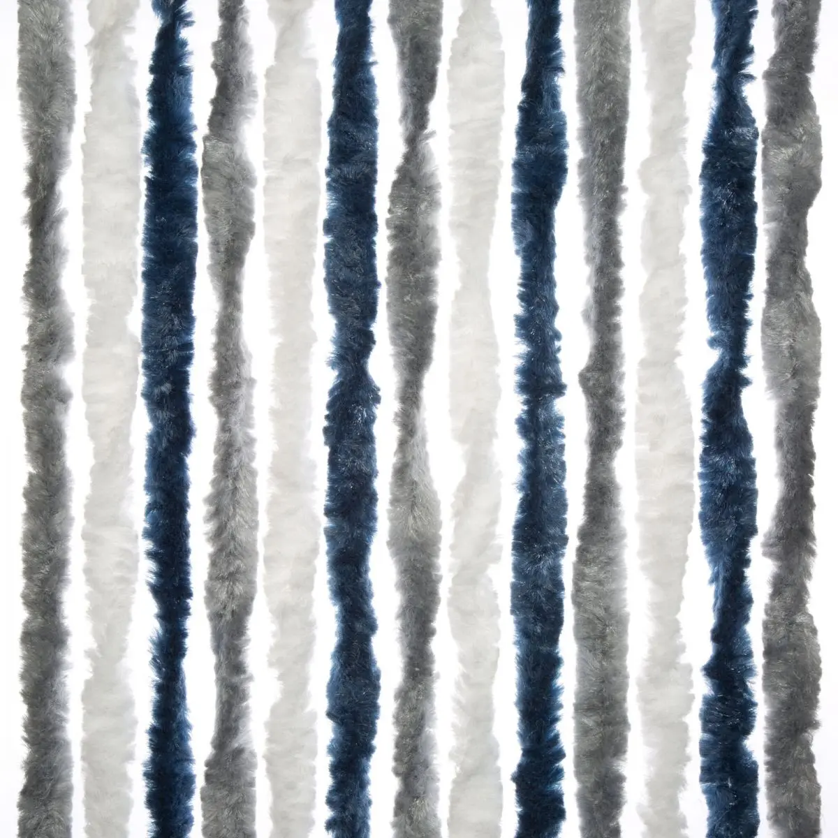 Zsenília gyapjú függöny lakókocsi - 56 x 175 cm, sötétkék/fehér/szürke