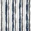 Zsenília gyapjú függöny lakókocsi - 56 x 175 cm, sötétkék/fehér/szürke