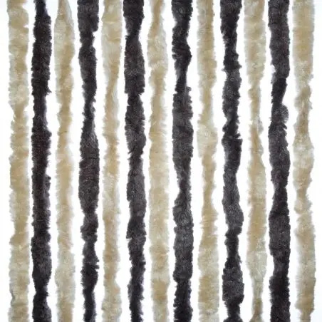 Zsenília gyapjú függöny lakóautó - 56 x 205 cm, barna/bézs