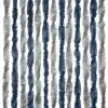 Šenilový fleecový záves do obytného auta - 56 x 205 cm, modrá/strieborná