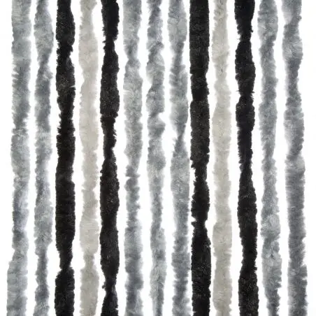 Rulotă cu perdea fleece din chenille - 56 x 205 cm, gri deschis/argintiu/antracit