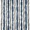 Cort perdea de chenille/balcon - 100 x 205 cm, albastru/argintiu