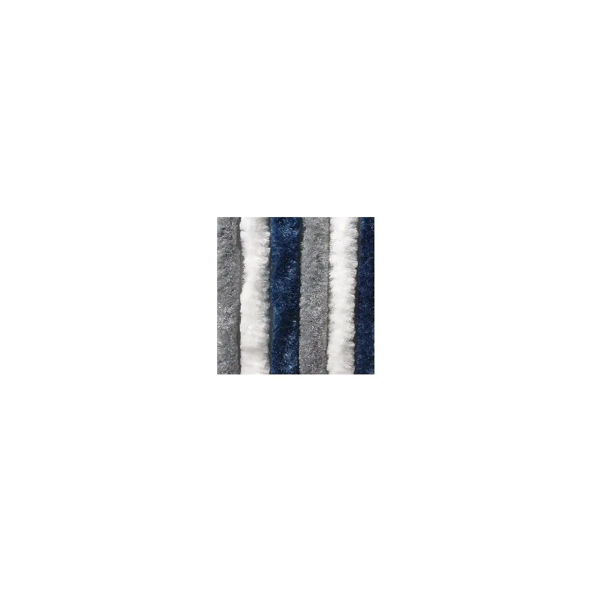 Šenilový flísový stan/balkón - 100 x 205 cm, tmavomodrý/biely/šedý