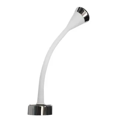 COB LED Flexi svetlo na čítanie - Soft Touch, biele - 2,1A USB zásuvka a vypínač - 3200 K - 1,5 W