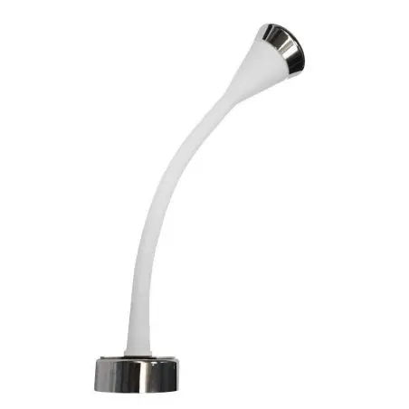 COB LED Flexi olvasólámpa - Soft-Touch, fehér - 2,1A USB-aljzat és kapcsoló - 3200 K - 1,5W