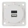 Priză de încărcare USB 2x 230 V A+C alb gratuit