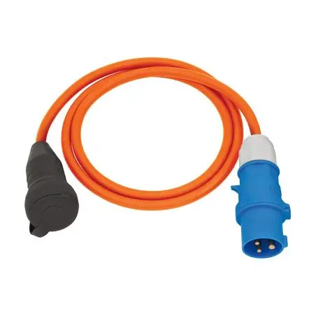 Cablu adaptor camping Brennenstuhl - IP44 1,5 m portocaliu