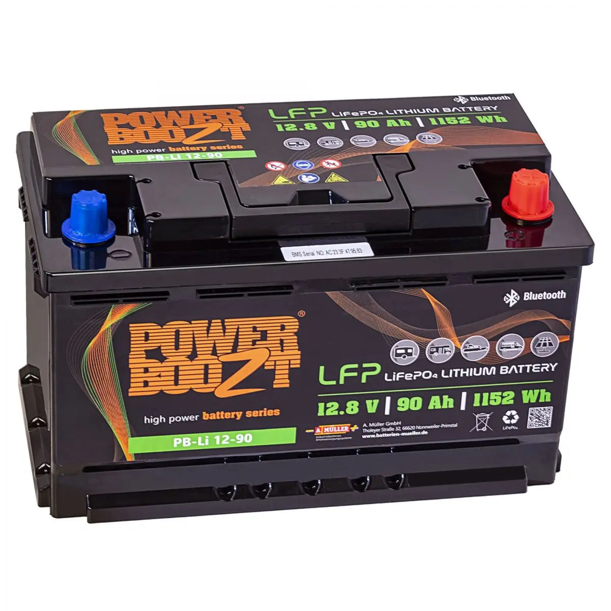 Powerboozt lítium akkumulátor - PB-Li 90 (bully akkumulátor)