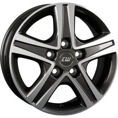Alumínium felni Borbet CWD, mistral antracit polírozott fényes, 16" Fiat Ducatohoz nehéz alvázzal - 2006/07 évjárattól