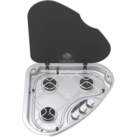 Aragaz cu 3 flacari Triangle Basic Line 330, stanga, cu aprindere electrica